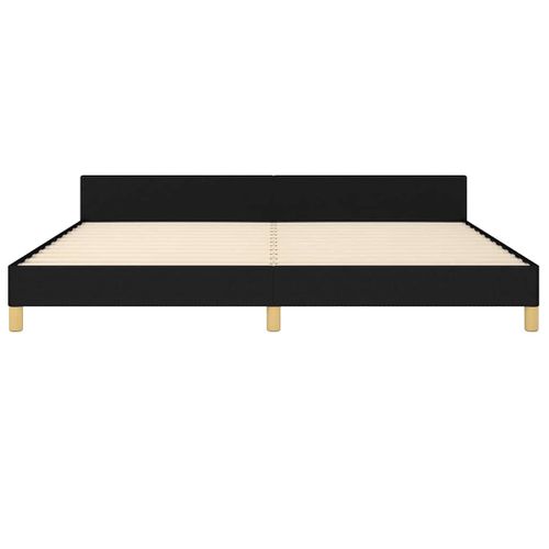 Cadre De Lit Sans Matelas Noir 200x200 Cm Tissu
