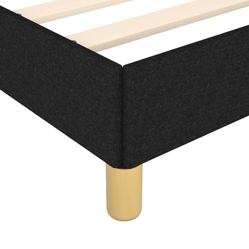 Cadre De Lit Sans Matelas Noir 200x200 Cm Tissu