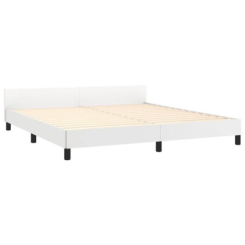 Cadre De Lit Avec Tête De Lit Sans Matelas Blanc 160x200 Cm
