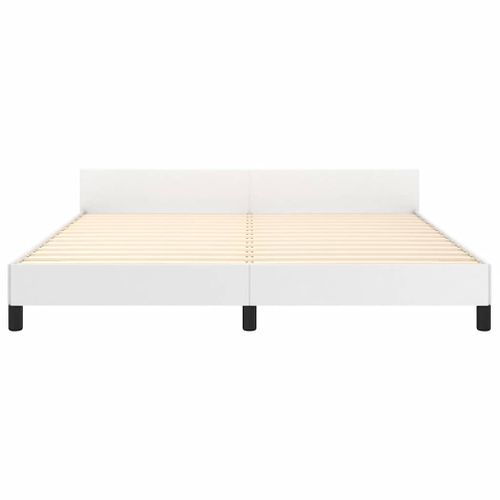Cadre De Lit Avec Tête De Lit Sans Matelas Blanc 160x200 Cm