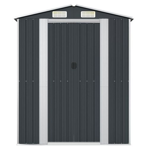 Abri De Jardin Anthracite 192x108x223 Cm Acier Galvanisé Rangement Pour Outils D'extérieur