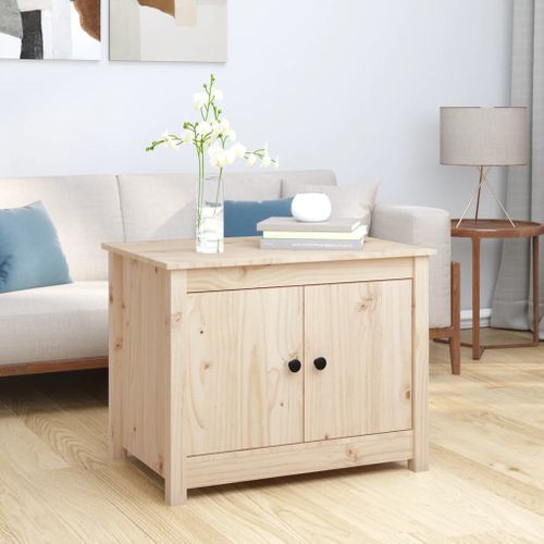 Table Basse 71x49x55 Cm Bois Massif De Pin
