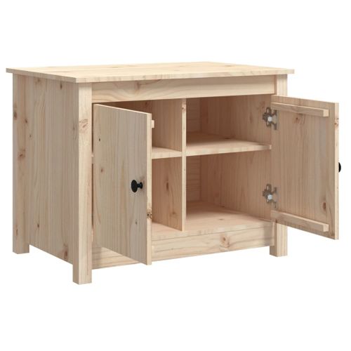 Table Basse 71x49x55 Cm Bois Massif De Pin
