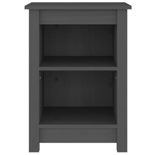Table De Chevet Gris 40x35x55 Cm Bois De Pin Solide