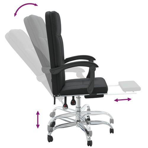 Fauteuil Inclinable De Bureau Noir Simili