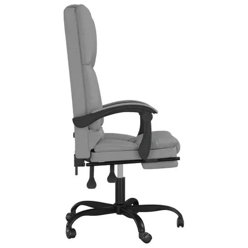 Fauteuil De Massage Inclinable De Bureau Gris Clair Tissu