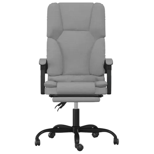 Fauteuil De Massage Inclinable De Bureau Gris Clair Tissu
