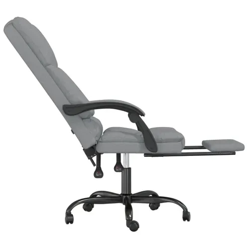 Fauteuil De Massage Inclinable De Bureau Gris Clair Tissu