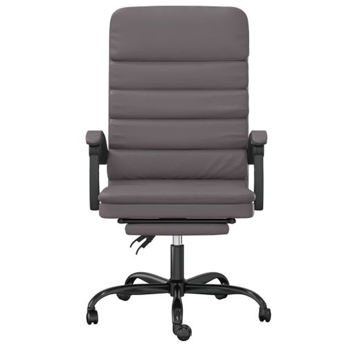 Fauteuil De Massage Inclinable De Bureau Gris Simili