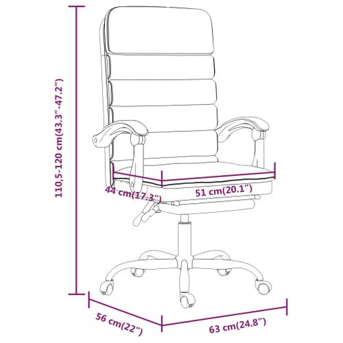 Fauteuil De Massage Inclinable De Bureau Gris Simili
