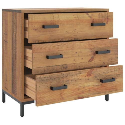 Commode 75x35x70 Cm Bois De Pin Massif