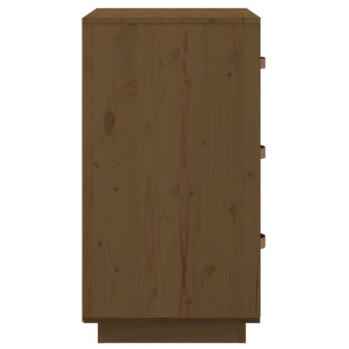 Table De Chevet Marron Miel 40x40x75 Cm Bois De Pin Solide