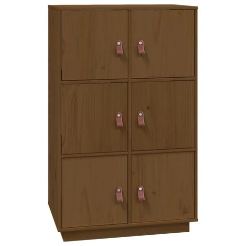 Buffet Haut Marron Miel 67x40x108,5 Cm Bois Massif De Pin