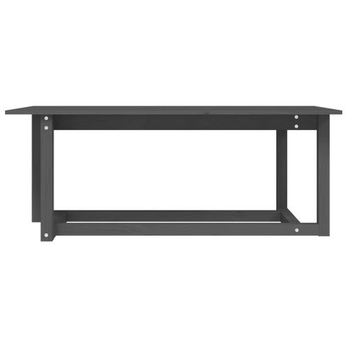 Table Basse Gris 110x55x45 Cm Bois Massif De Pin