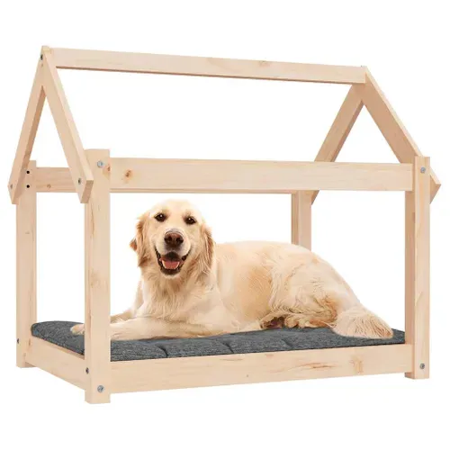Lit Pour Chien 81x60x70 Cm Bois De Pin Solide