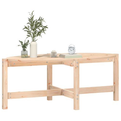 Table Basse 118x63x45 Cm Bois Massif De Pin