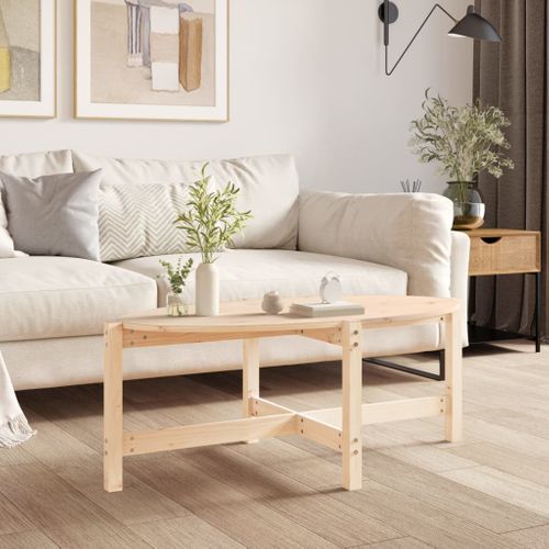 Table Basse 118x63x45 Cm Bois Massif De Pin