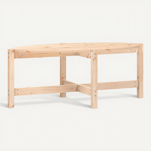 Table Basse 118x63x45 Cm Bois Massif De Pin