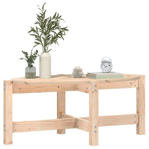 Table Basse 87x48x35 Cm Bois Massif De Pin