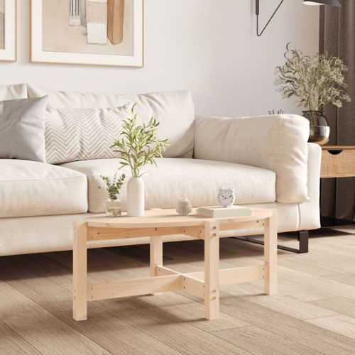 Table Basse 87x48x35 Cm Bois Massif De Pin
