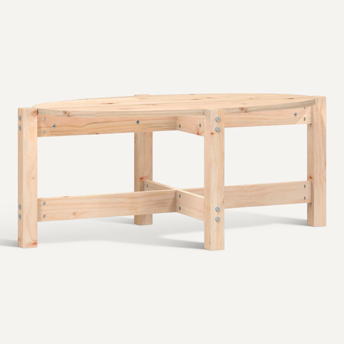 Table Basse 87x48x35 Cm Bois Massif De Pin