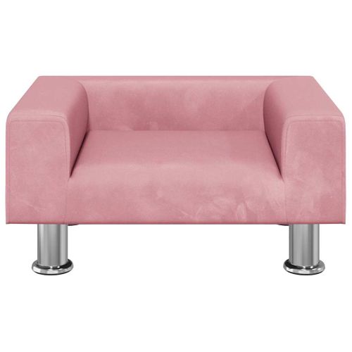 Lit Pour Chien Rose 50x40x26,5 Cm Velours