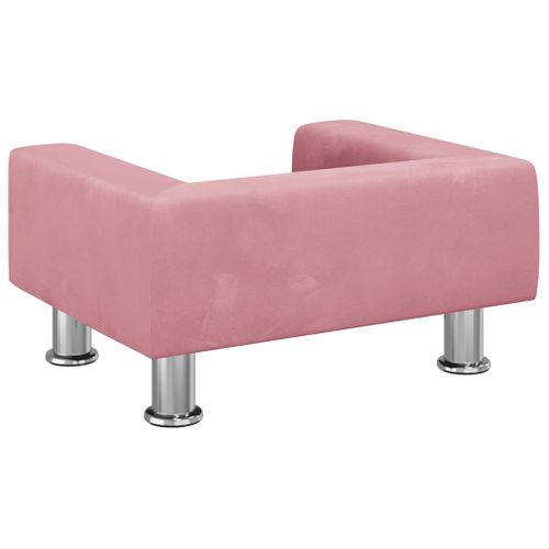 Lit Pour Chien Rose 50x40x26,5 Cm Velours