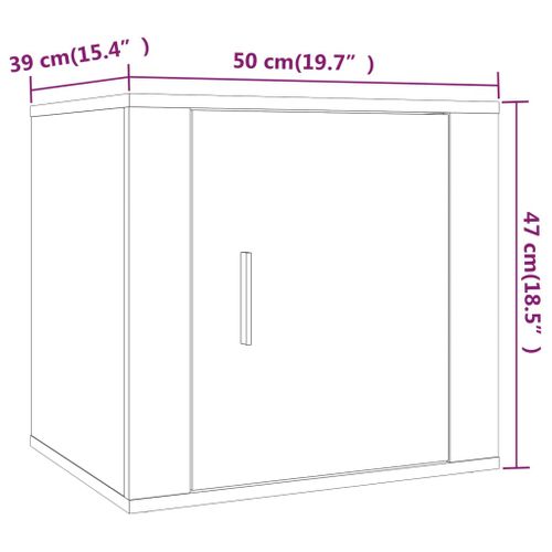 Tables De Chevet 2 Pièces Chêne Sonoma 50x39x47 Cm
