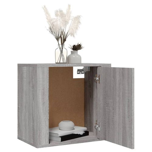 Table De Chevet Murale Sonoma Gris 50x30x47 Cm