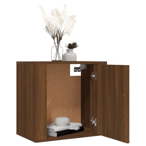 Tables De Chevet Murales 2 Pièces Chêne Marron 50x30x47 Cm