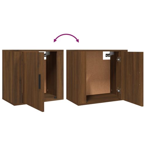 Tables De Chevet Murales 2 Pièces Chêne Marron 50x30x47 Cm