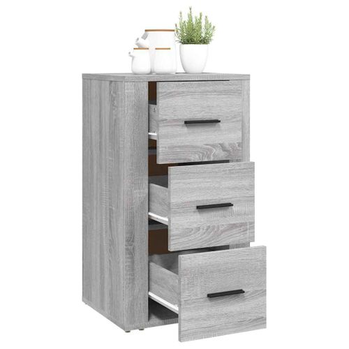 Buffet Sonoma Gris 40x33x70 Cm Bois Contreplaqué