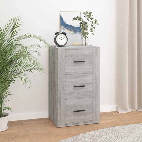 Buffet Sonoma Gris 40x33x70 Cm Bois Contreplaqué