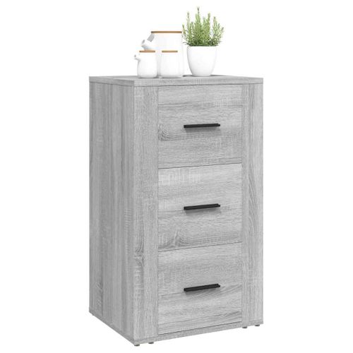 Buffet Sonoma Gris 40x33x70 Cm Bois Contreplaqué