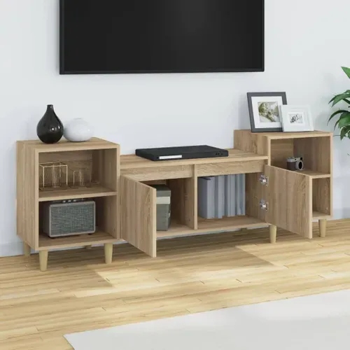 Meuble TV Chêne Sonoma 160x35x55 Cm Bois Contreplaqué