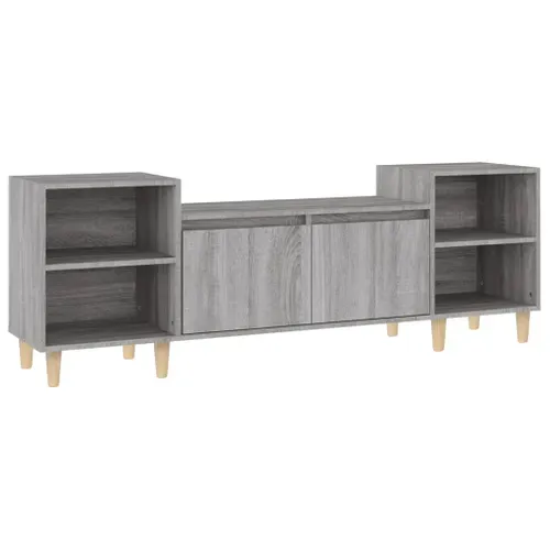 Meuble TV Sonoma Gris 160x35x55 Cm Bois Contreplaqué