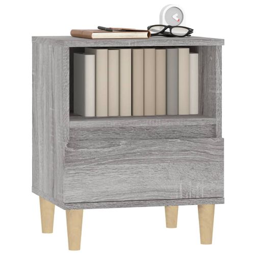 Table De Chevet Sonoma Gris 40x35x50 Cm