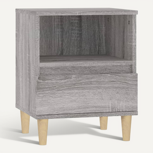 Table De Chevet Sonoma Gris 40x35x50 Cm