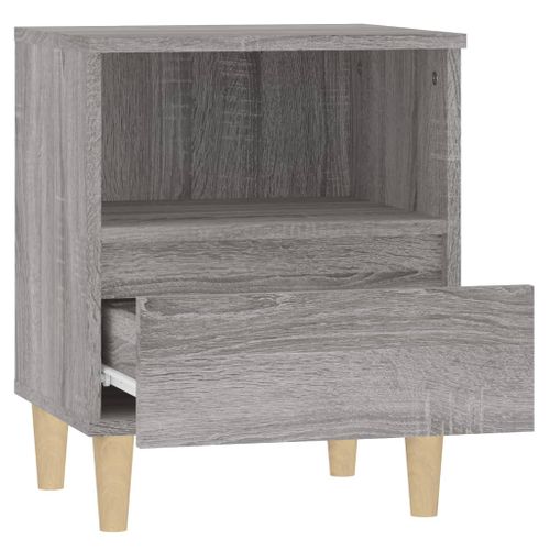 Table De Chevet Sonoma Gris 40x35x50 Cm