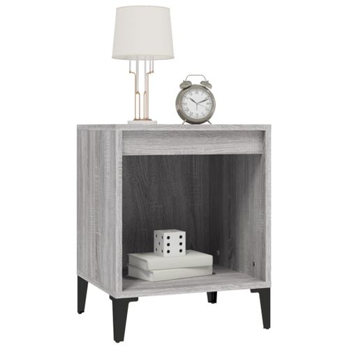 Tables De Chevet 2 Pièces Sonoma Gris 40x35x50 Cm