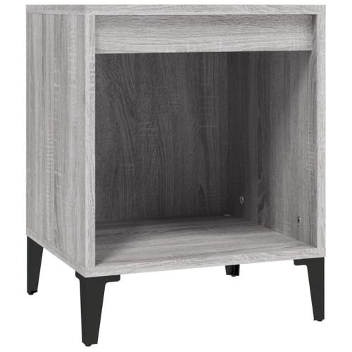 Tables De Chevet 2 Pièces Sonoma Gris 40x35x50 Cm