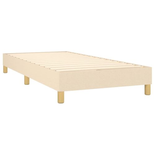 Cadre De Lit Crème 90x190 Cm Tissu