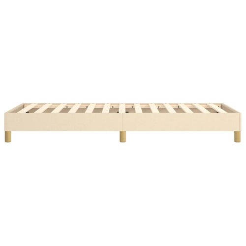 Cadre De Lit Crème 90x190 Cm Tissu