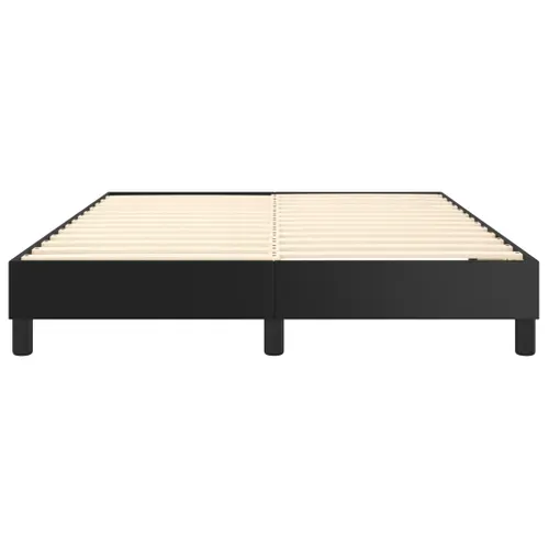 Cadre Lit Coffre Noir 140x190 Cm Simili Contreplaqué Bois Contreplaqué