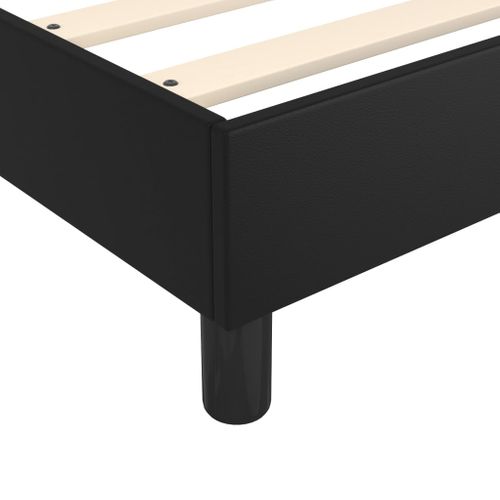 Cadre Lit Coffre Noir 140x190 Cm Simili Contreplaqué Bois Contreplaqué