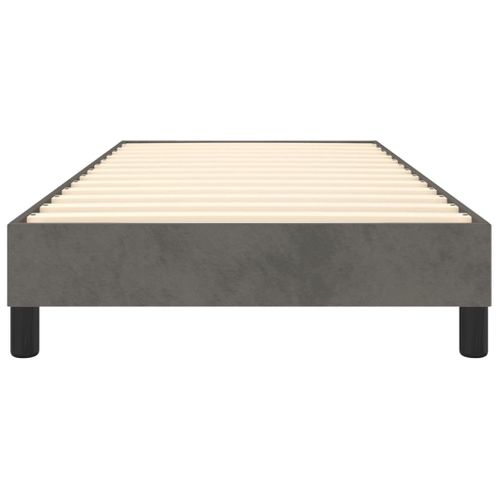 Cadre A Lattes 90x190 Cm En Velours - Gris Foncé