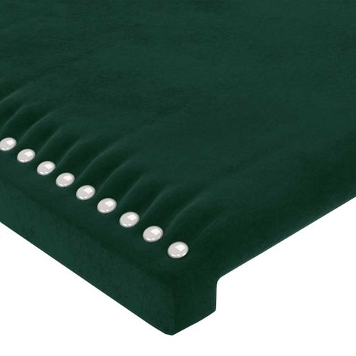 Tête De Lit Vert Foncé 100x5x118/128 Cm Velours