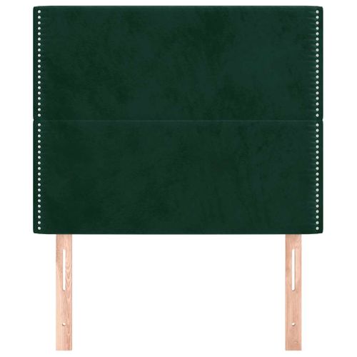 Tête De Lit Vert Foncé 100x5x118/128 Cm Velours