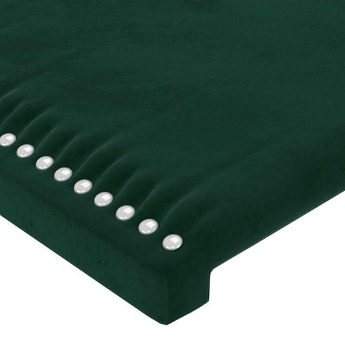 Tête De Lit Vert Foncé 200x5x118/128 Cm Velours
