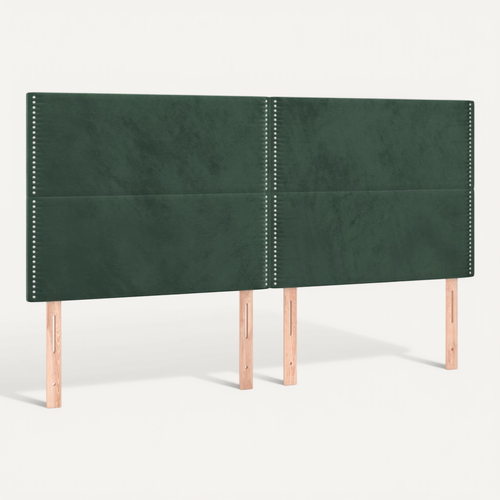 Tête De Lit Vert Foncé 200x5x118/128 Cm Velours